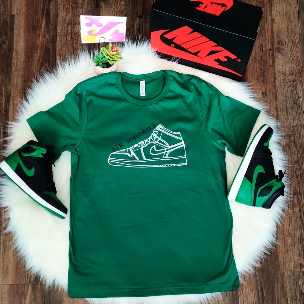Nike Air Jordan 1 "Pine Green" Custom Shirt